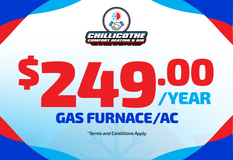249 dollars a year gas furance/ac only coupon