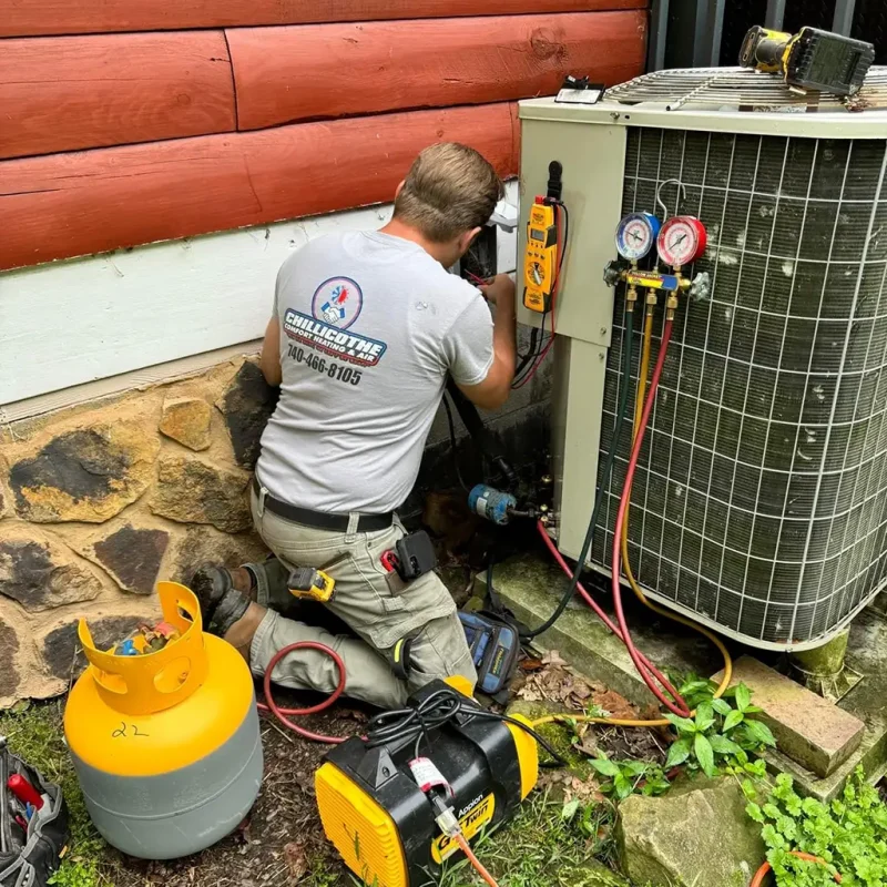 Chillicothe Comfort Heating & Air HVAC technician working