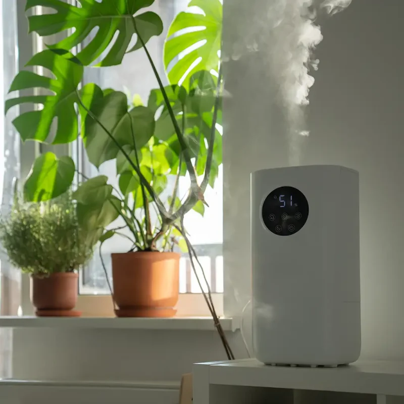 a humidifier with steam coming out of it